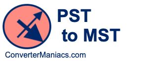 Convert MST to PST .